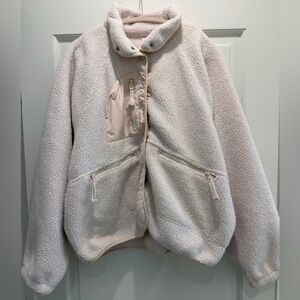 Free People Movement - Cream Colored Fleece Jacket Size - Large